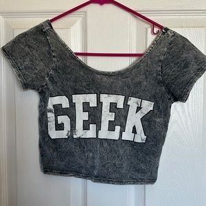 Mystique Boutique Gray Crop Top